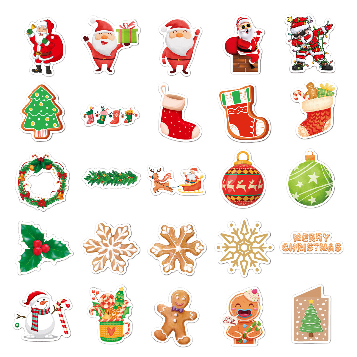 Christmas Stickers Decorations For Glass Window Wall Entrance Door Large Cartoon Gifts Christmas Stickers