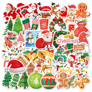 Christmas Stickers Decorations For Glass Window Wall Entrance Door Large Cartoon Gifts Christmas Stickers