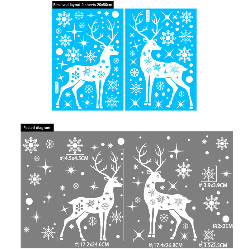 Custom Circle Christmas Stickers Paper Labels Printing Waterproof Glow In The Dark  Christmas Customizes  Stickers