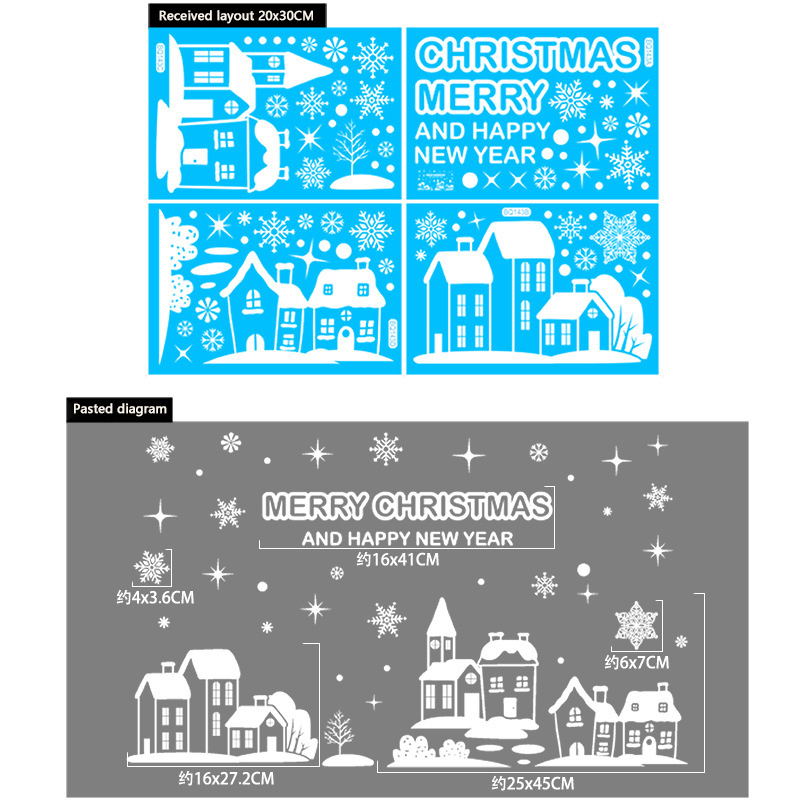 Custom Circle Christmas Stickers Paper Labels Printing Waterproof Glow In The Dark  Christmas Customizes  Stickers