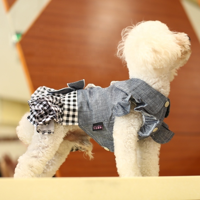 Fashion New Design Luxury Dress Denim Coats for Small Dog Clothing Pet Clothes