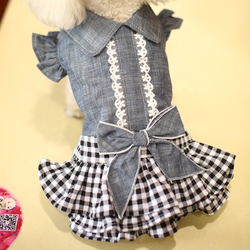 Fashion New Design Luxury Dress Denim Coats for Small Dog Clothing Pet Clothes