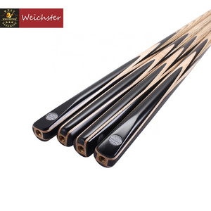 Weichster One 1Piece Hand Made Snooker Pool Cue Maple Ebony Traditional Cue Model