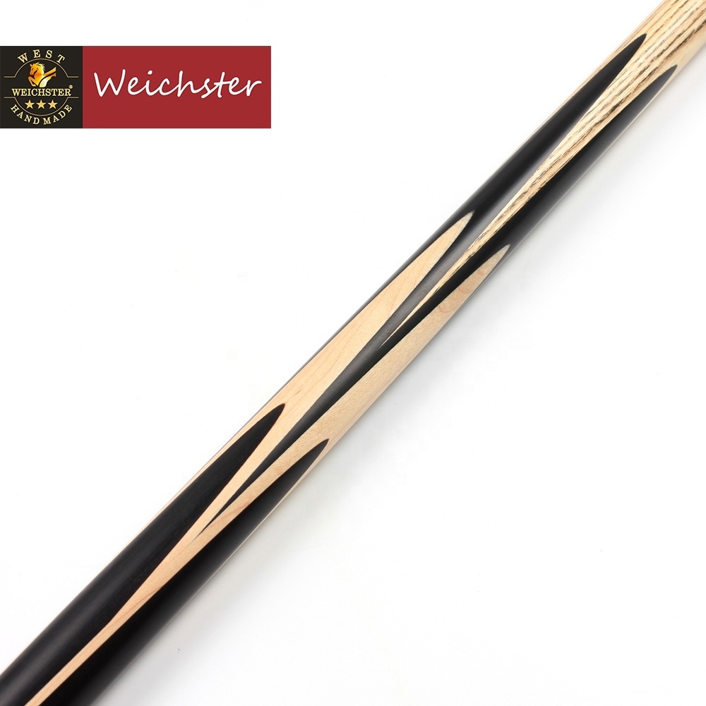 Weichster One 1Piece Hand Made Snooker Pool Cue Maple Ebony Traditional Cue Model