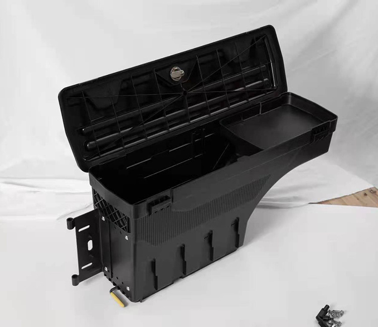 Pickup Truck  Plastic Toolbox Storage Tool Box Swing Case For Pickup Truck Bed With Lock