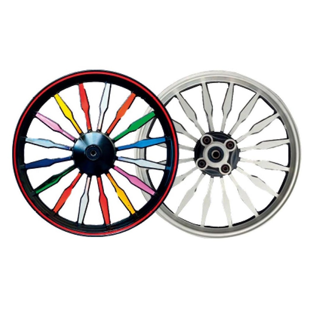 Custom white 1.4 17inch and rear wheel 1.6 17inch aluminium alloy motorcycle wheel rims