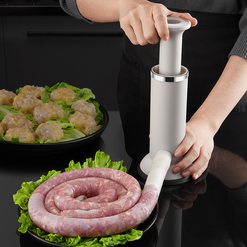 Hot Selling Kitchen Use Fast Meat Filling Tool Hand Operated Meatball Maker Kitchen Tools Fast Manual Sausage Maker