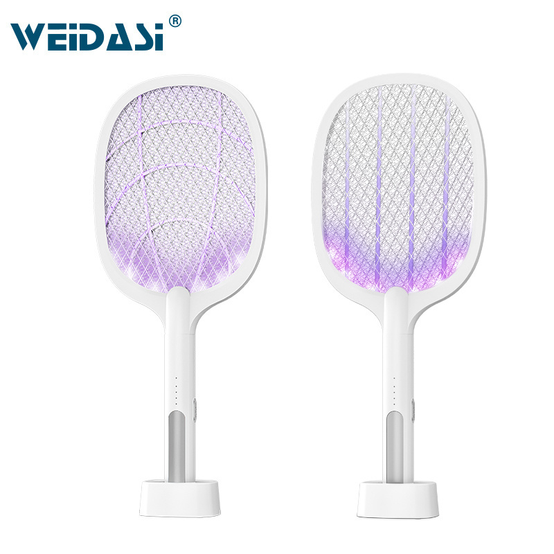 Weidasi rechargeable plastic mosquito bat electric fly swatter mosquito killing lamp