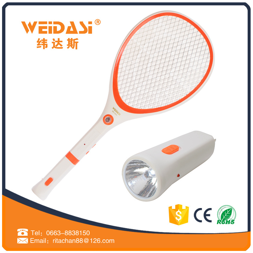 Home appliance electric mosquito racket wholesale electric swatter killer mosquito repeller with torch