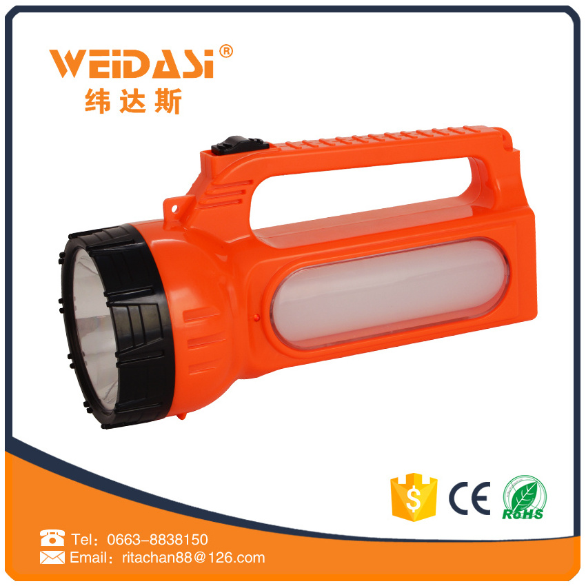 Weidasi portable emergency light high power led searchlight long range rechargeable emergency flashlight