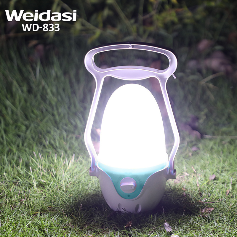 Weidasi Portable emergency light plastic camping lamp light led solar powered lantern for outdoor