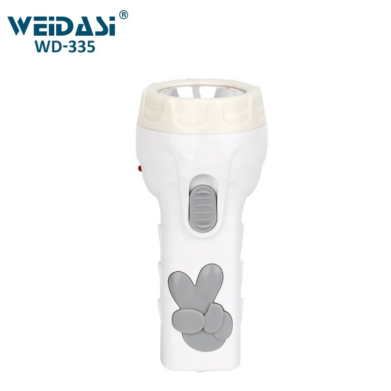 Weidasi rechargeable mini torch portable flashlight with hidden plug indoor outdoor for emergency