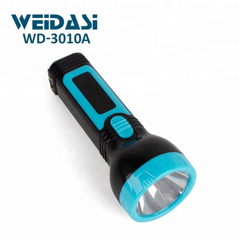 Rechargeable plastic flashlight torch light led with high led power lighting camping led flashlight