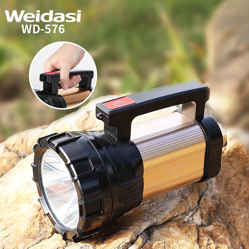 High power handled powerful rechargeable LED searchlights camping lamp for sale