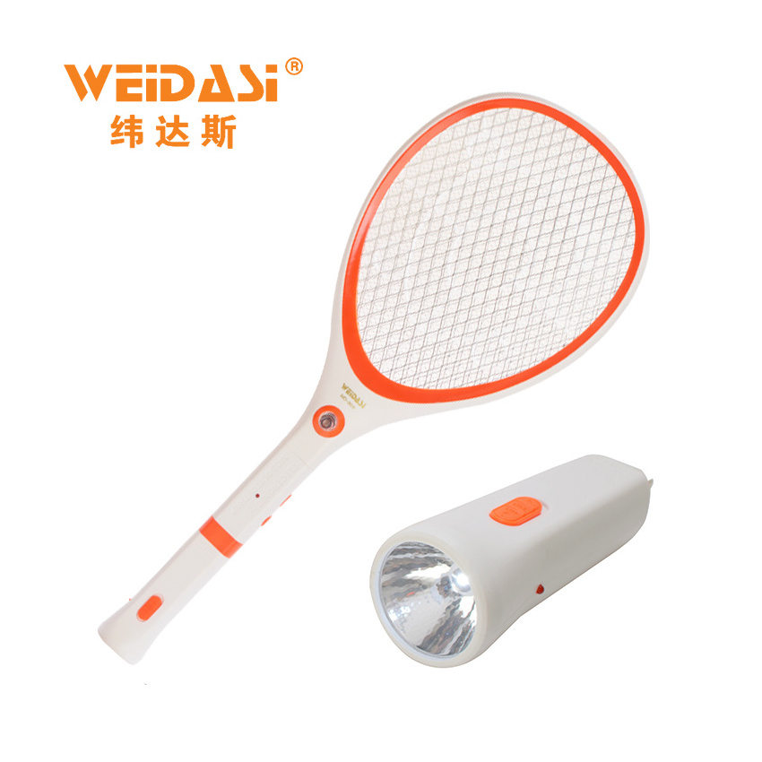 Home appliance electric mosquito racket wholesale electric swatter killer mosquito repeller with torch