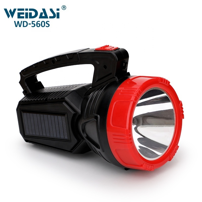 Multi function emergency lighting solar search light powerful led searchlight for sale