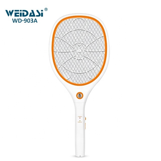 Weidasi electric mosquito racket rechargeable electric fly swatter mosquito killer bat for sale