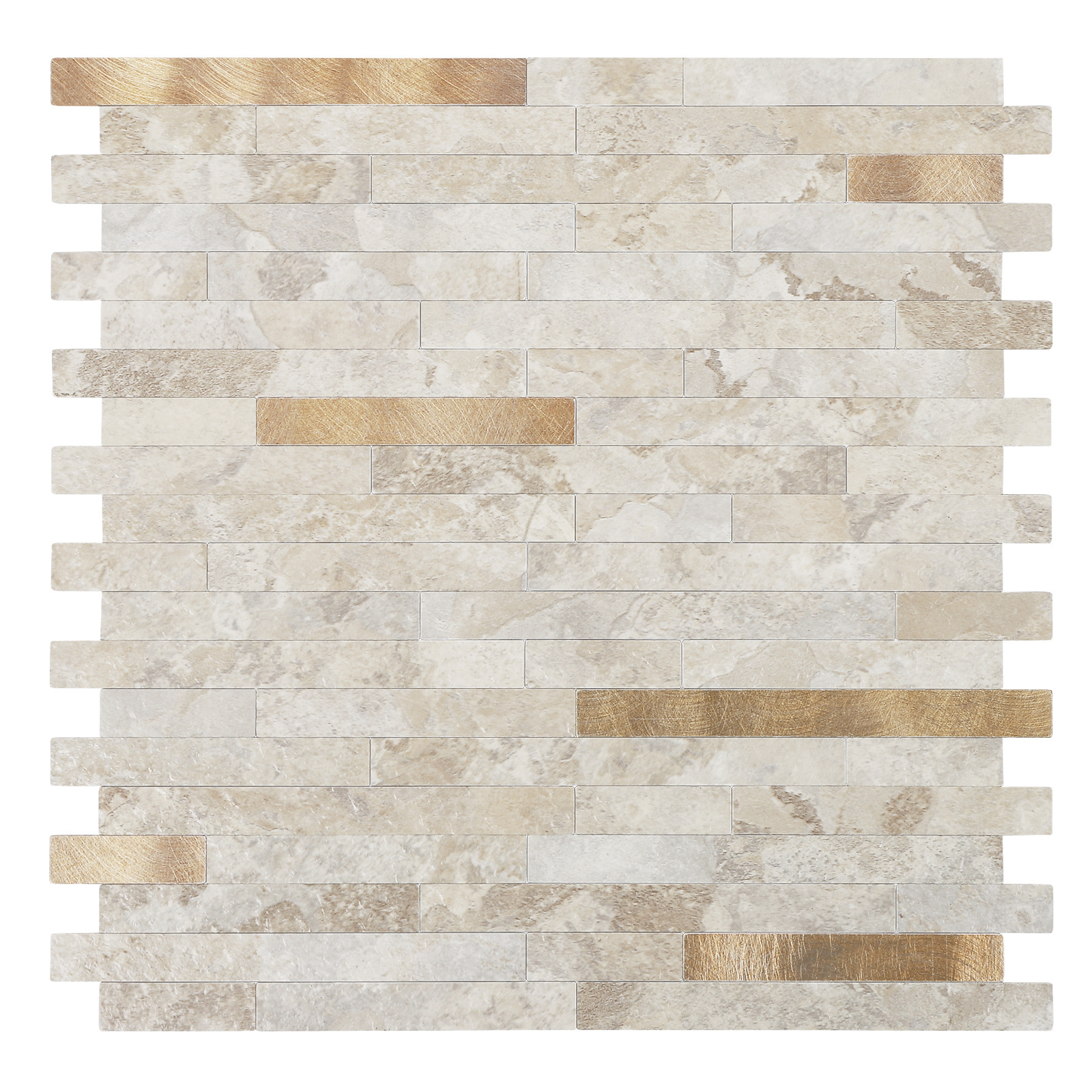 Peel and Stick Wall Tile Long strip with marble stick on wall Easy DIY Waterproof for kitchen backsplash Mosaic Tiles