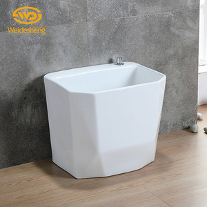 Wash basin ceramic sink   mop sink cleaning wash mop Movable  Balcony mop pool