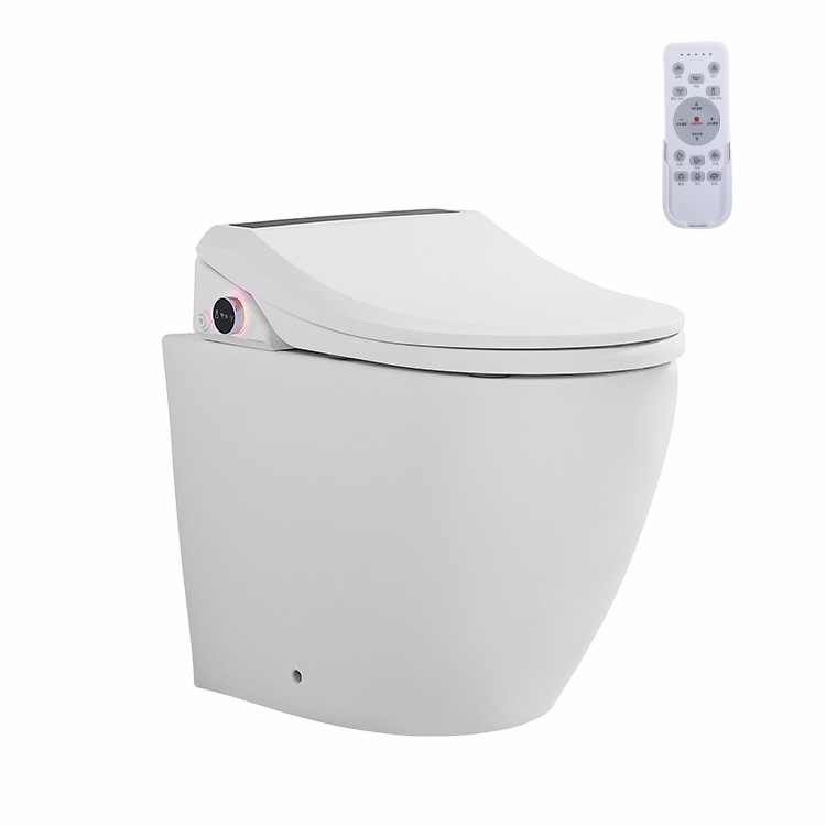 Hot selling closestool one piece siphonic closet ceramic smart toilet intelligent with remote control