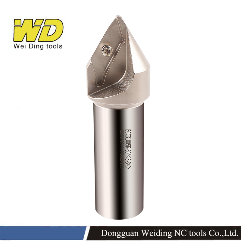 ECC 31005 30 45 60 Degree Chamfer End Mill for XCET310404ER  Inserts Holder milling Drill Chamfering Tool