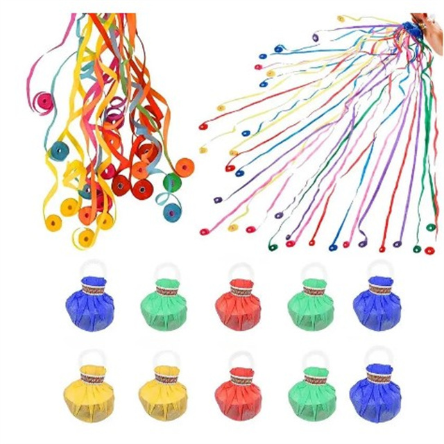 Confetti Hand Throw Streamers Party Popper Wedding Romantic Multi Colors Hand Throw Streamers Poppers for Wedding Celebrations