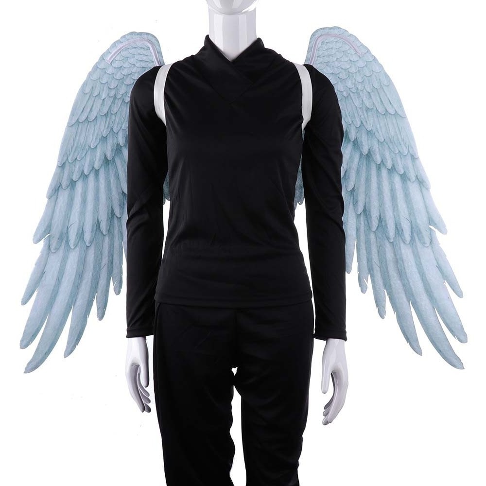 New Arrival Angel Wings Mardigras Halloween Costume Cosplay Props with Oversized Black and White Wings