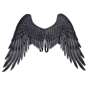 New Arrival Angel Wings Mardigras Halloween Costume Cosplay Props with Oversized Black and White Wings