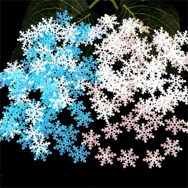 Christmas Snowflake Confetti Xmas Tree Ornament Winter Party Home Table Confetti Decoration Confetti Artificial Snow Ornaments