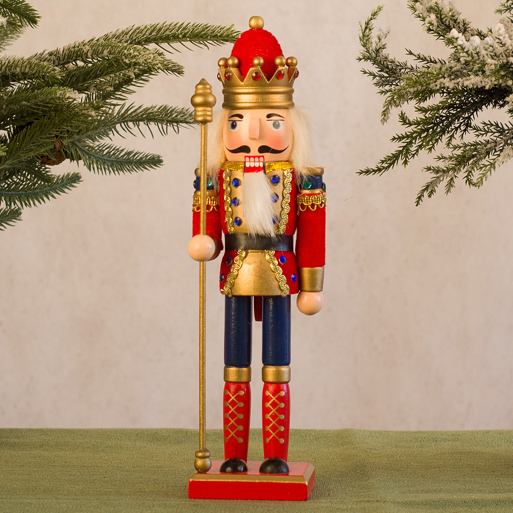 2024  New Product 15 Inches Christmas Nutcracker Soldier Wooden Soldier Nutcracker For Christmas Decoration