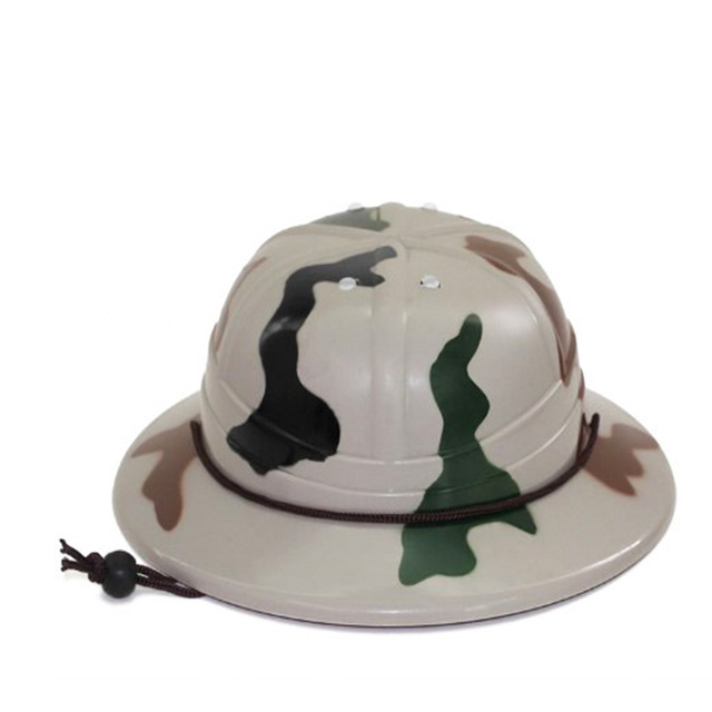 Plastic Camouflage adventure helmet Fashion Gift Toy Explorer Hat Kids' Hard Plastic Helmet