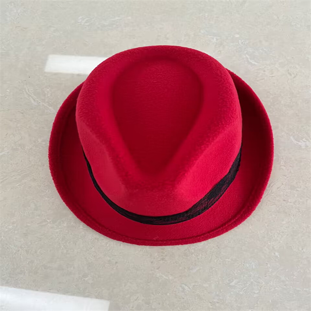 New Vintage Men Felt Wide Brim Top Hat Winter Autumn for Woman Red Church Hat Ladies women's Jazz Hats