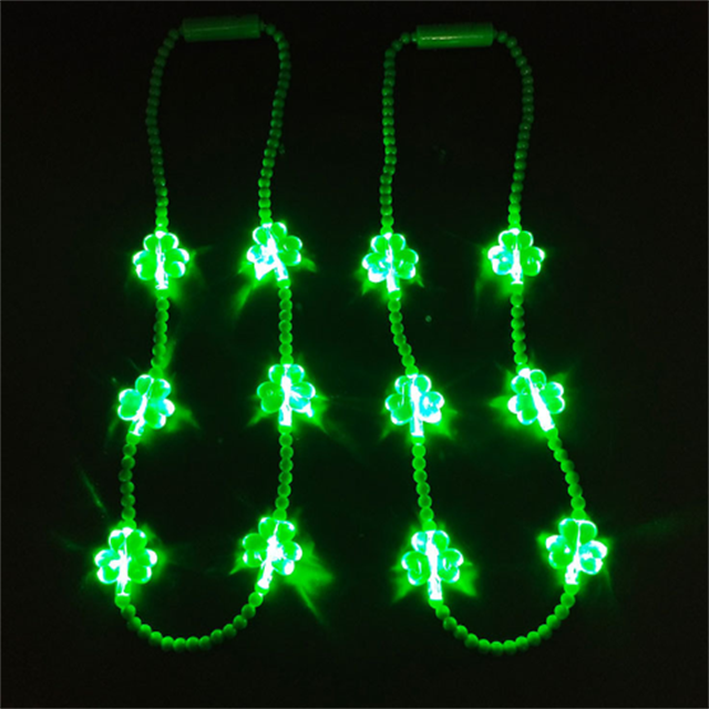 Mardi Gras Beads Led Flashing Light Up Necklace Party Glowing Necklace Colorful Flashing Led Beads Halloween Cosplay Beaded