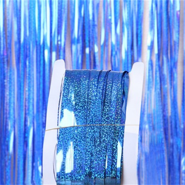 Backdrop Rain Tinsel 1*2M Curtain Foil Tinsel Party Curtains Decoration Metallic Fringe Curtains For party supplies Wedding