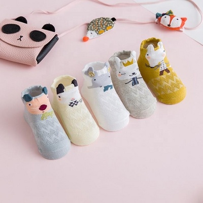 Cute cartoon cotton mesh baby socks comfortable breathable children socks