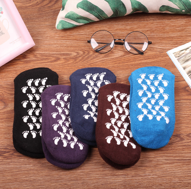 Non-slip floor slipper socks with rubber sole for adults indoor home anti-slipping socks