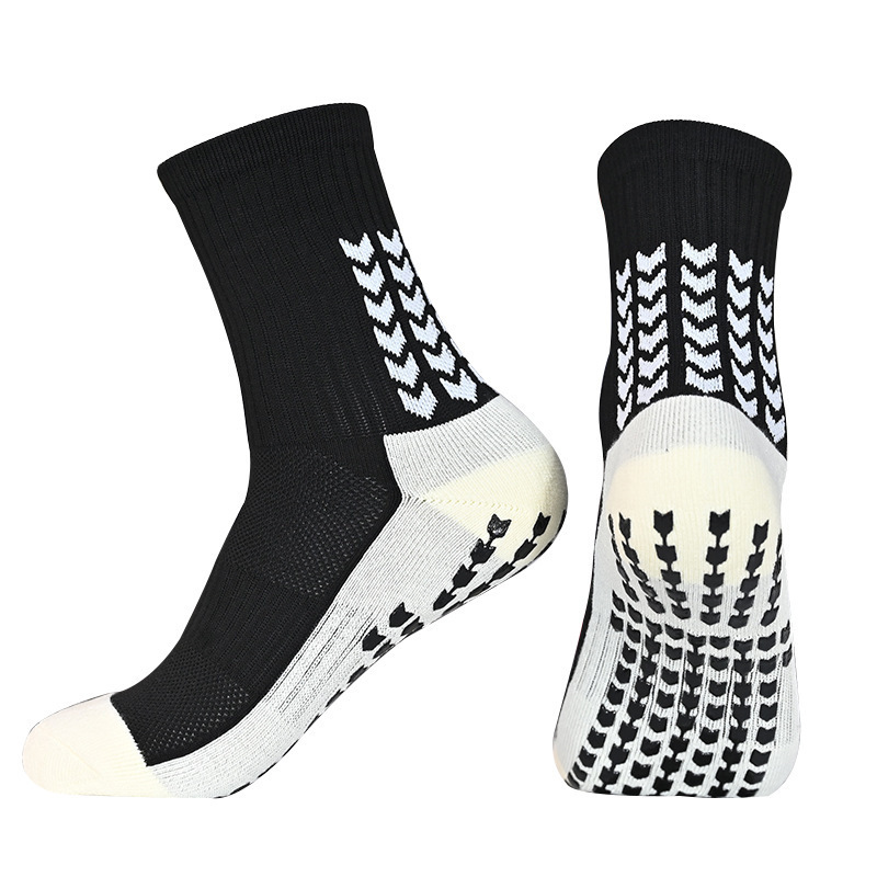 Breathable Athletic Custom Logo Soccer Grip Sock Non Slip Anti-slip Designer Mid Calf Football Socks