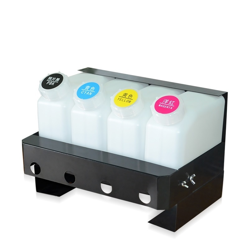 Continuous ink supply system for large format printer refillable CISS ink cartridge