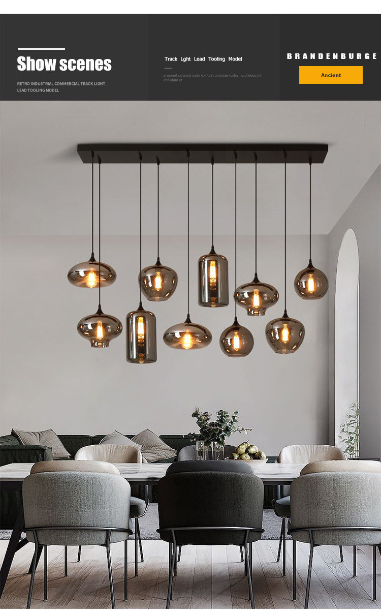 Modern designer led glass dining room decorative chandelier ceiling pendant lighting for kitchen island