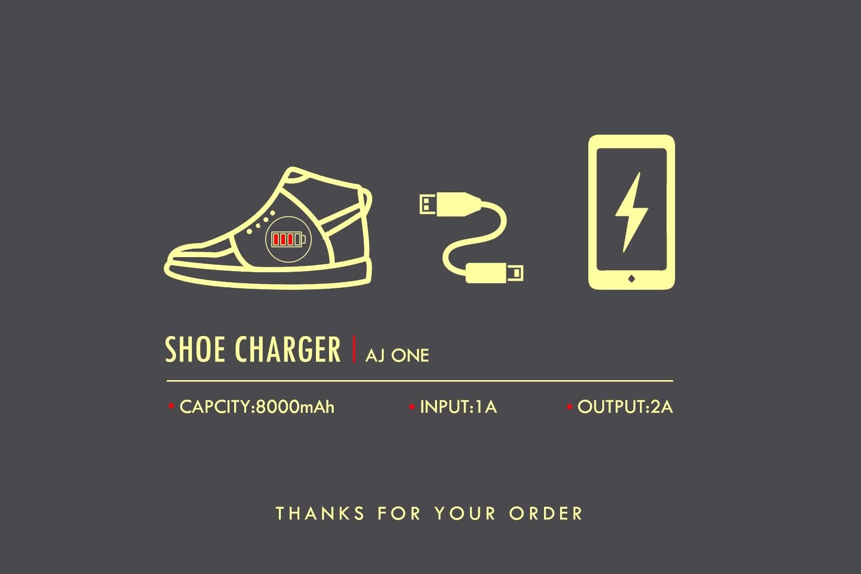 fashion custom logo  portable mobile phone charger mini shoes power bank for promotional gift