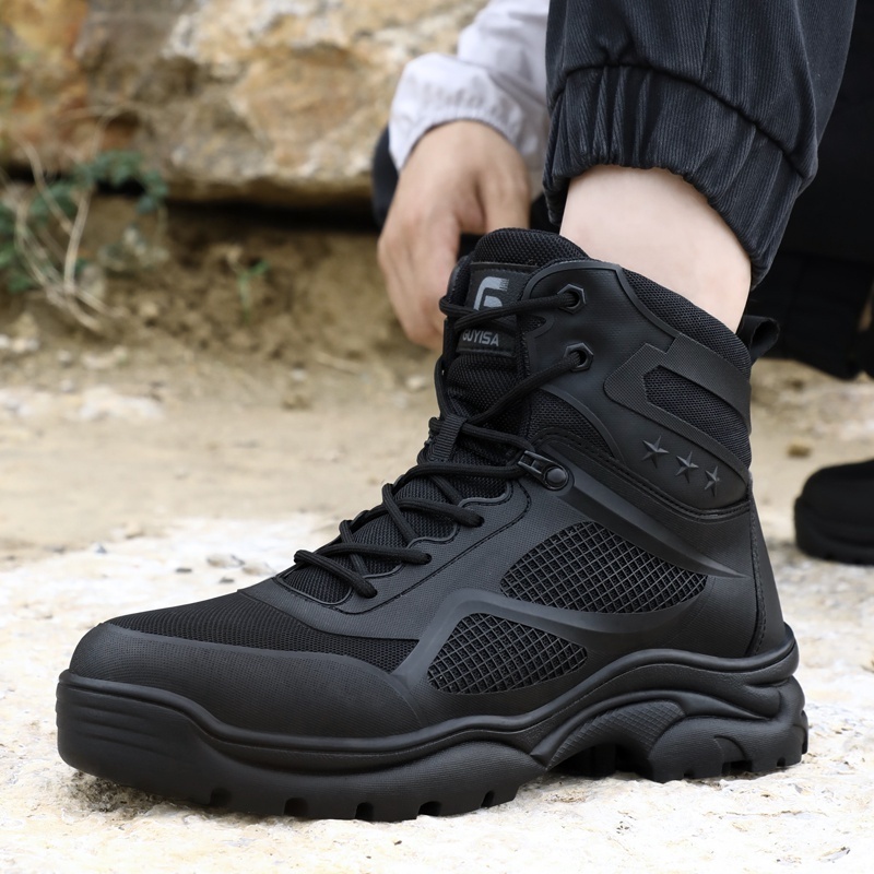 Brand New safety boots non-slip wear-resistant rubber bottom steel toe safety boots