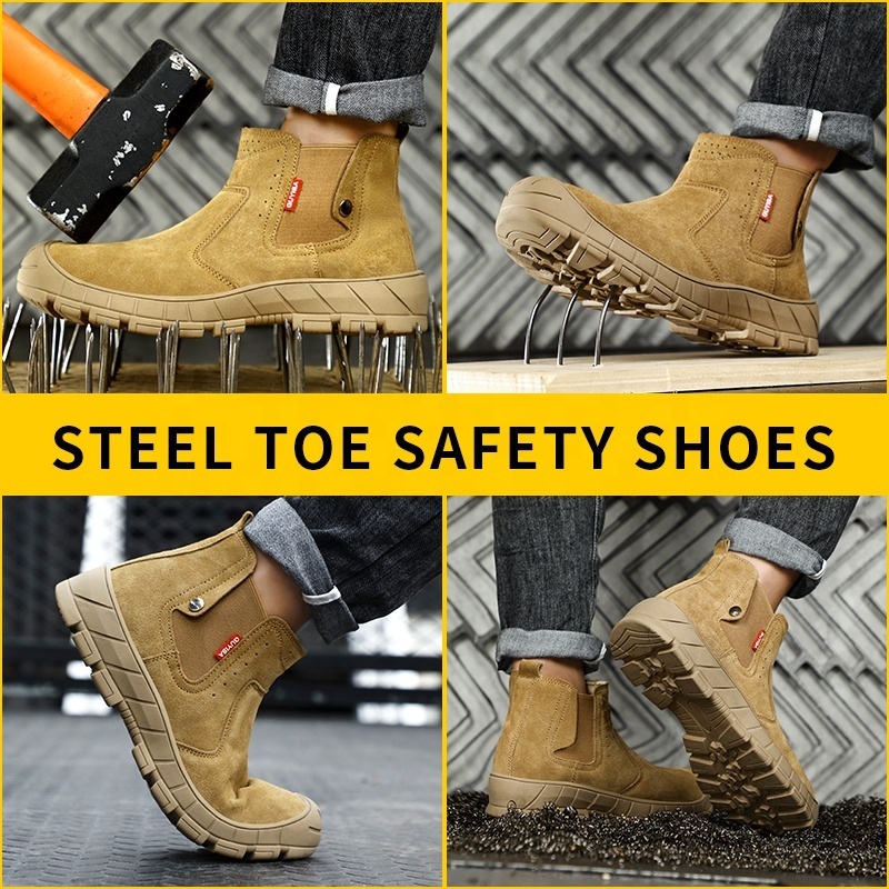 GUYISA New Safety Boot Anti -Skill and Anti -Spicy Workshop Working Steel Toe Safety Boots