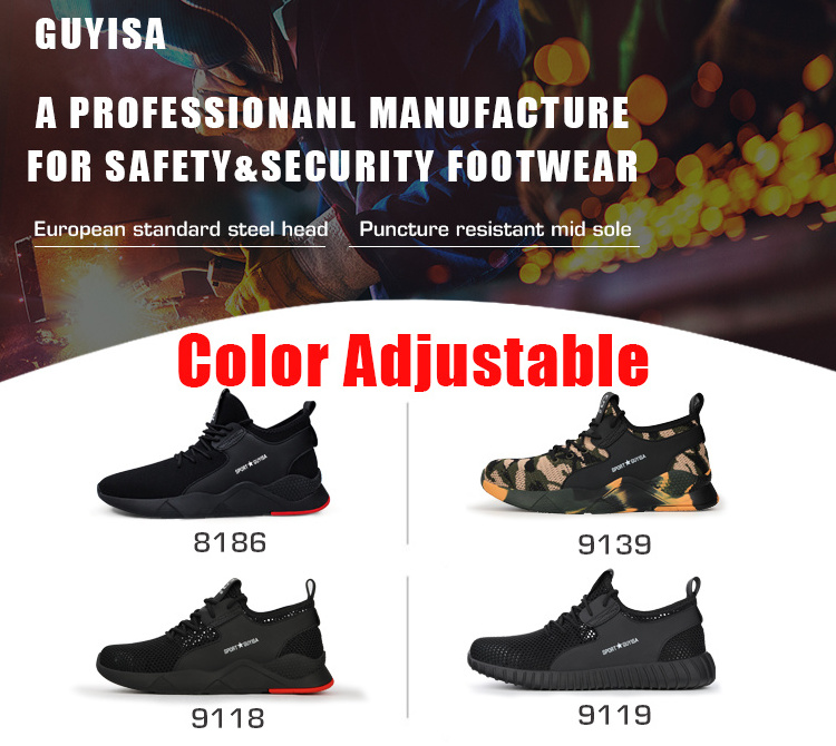 Security Puncture-proof Anti-slip Lightweight Breathable construction men safety shoes with steel toe  / safty shoes