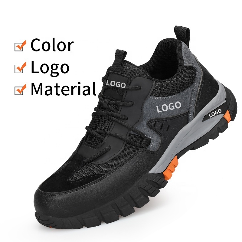 Waterproof Microfiber Leather Men Safety Shoes Construction Site Work Steel Toe Woodland Safety Shoes