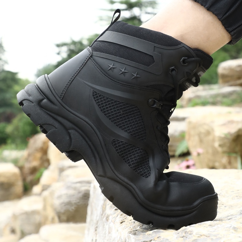 Brand New safety boots non-slip wear-resistant rubber bottom steel toe safety boots