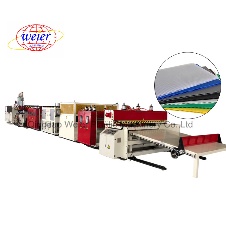 Automatic Plastic PP Polycarbonate Corrugated Hollow Sheet Extruder Making Machine for Corrugated Sheet