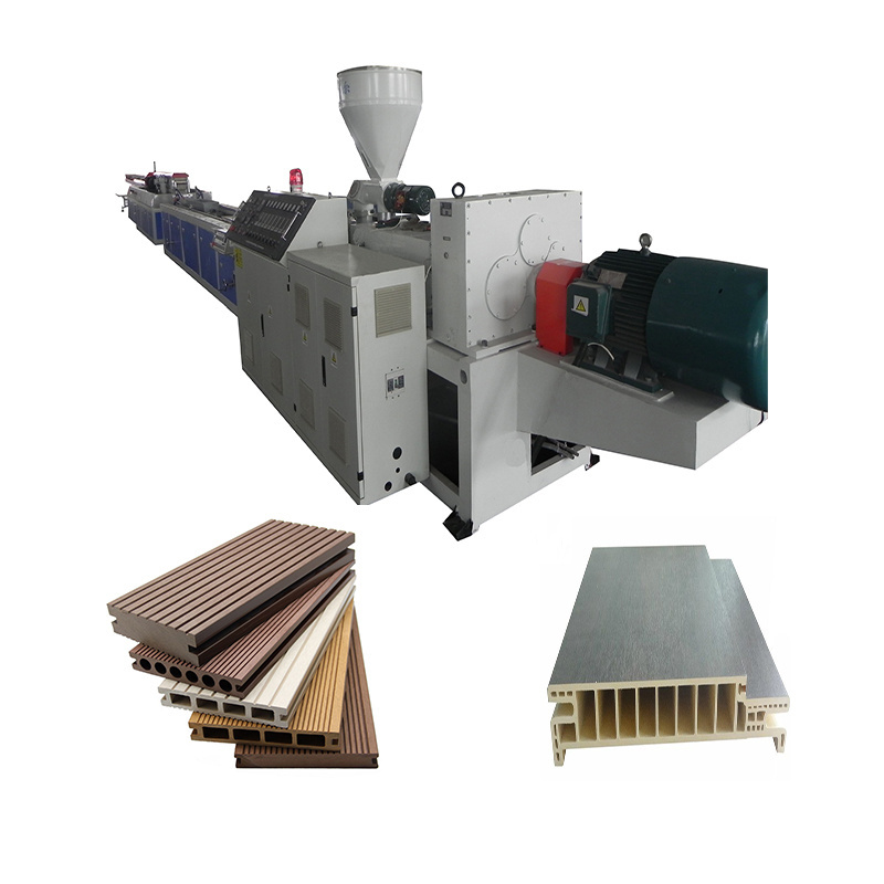 WPC wood PP PE decking profile wood plastic composite board production line machine