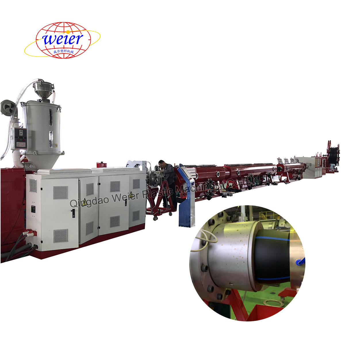 20-110 MM HDPE PE Pipe  Extruder  Plastic Pipe Line