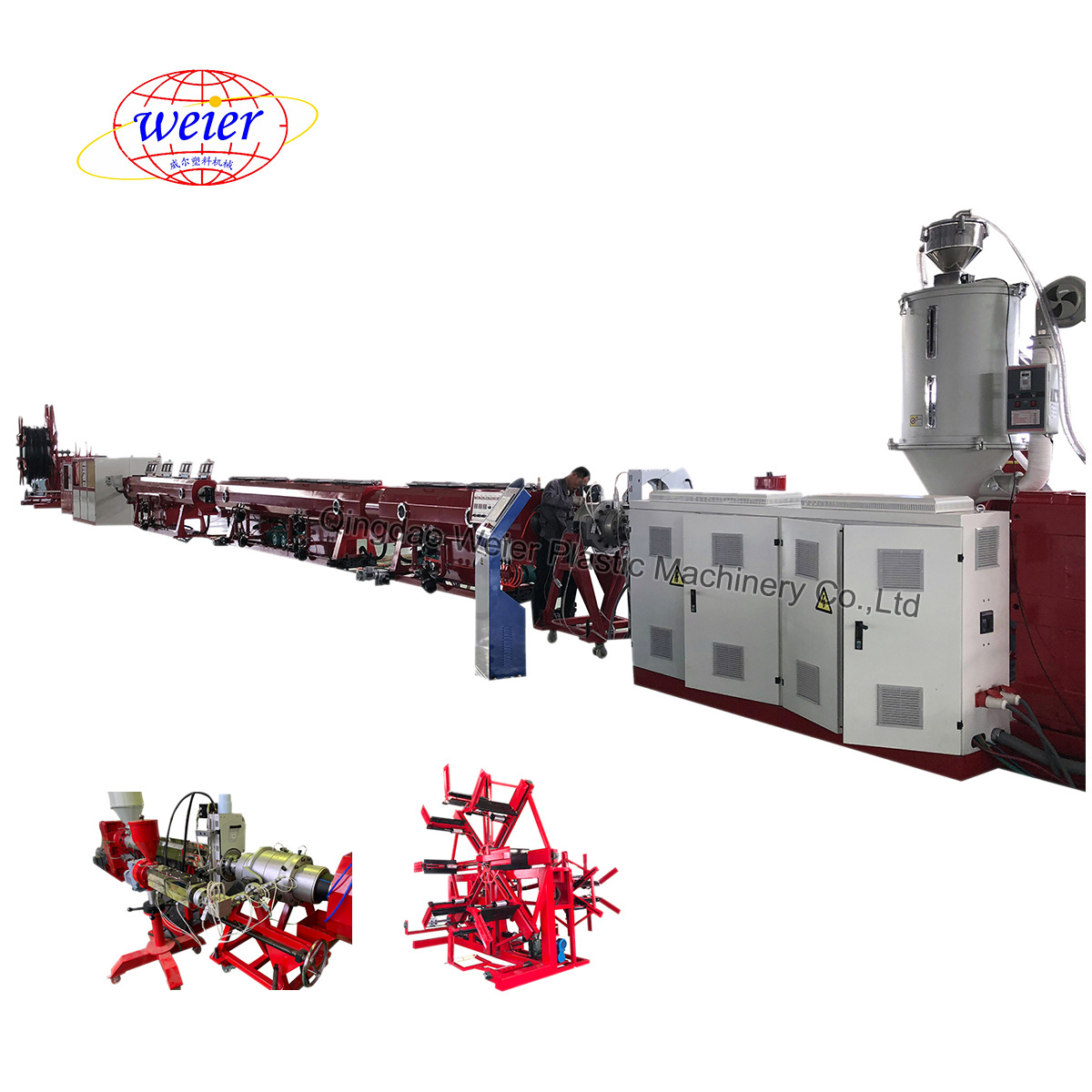 20-110 MM HDPE PE Pipe  Extruder  Plastic Pipe Line