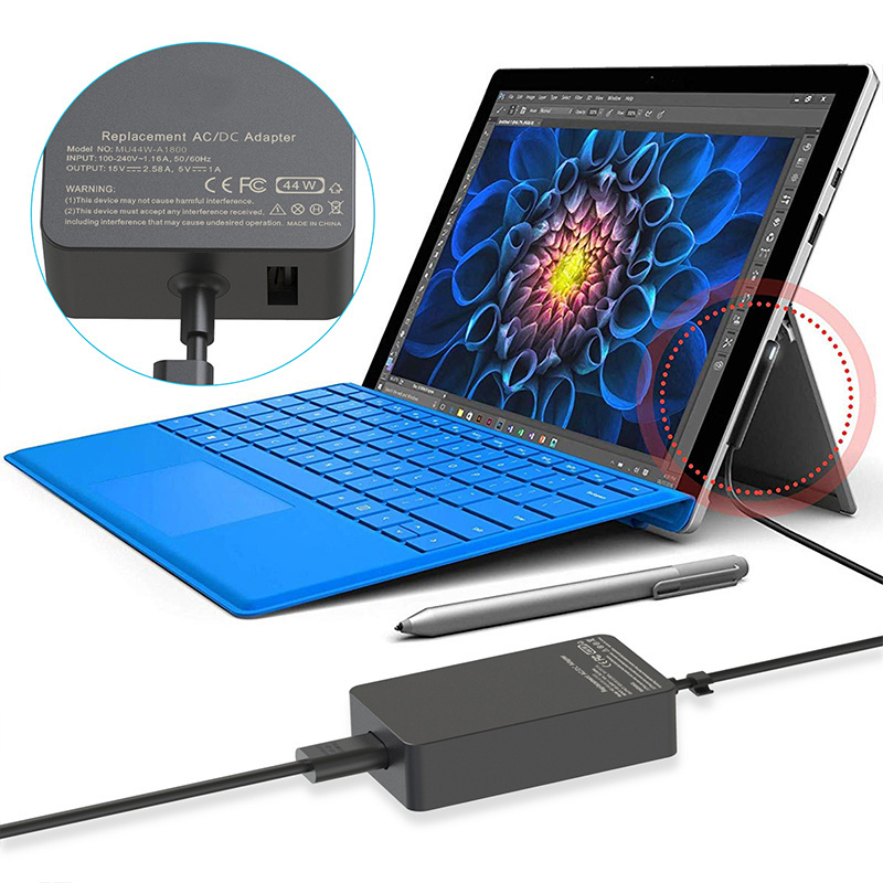 High Original Quality 44W 65W 102W 127W Ac Supply Power Adapter for Microsoft Surface Pro 8 7 6 5 4 3 Surface Book Charger